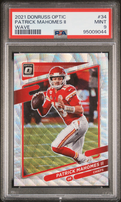 2021 PANINI DONRUSS OPTIC PATRICK MAHOMES WAVE /299 PSA 9 #34