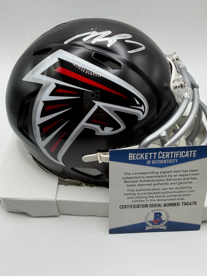 Michael Vick Signed Mini Riddell Helmet (Speed) Beckett COA