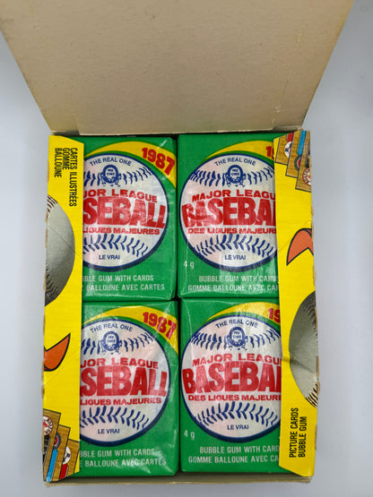 1987 O-Pee-Chee Baseball UNSEALED BOX 36 Packs SEALED & UNSEARCHED MINT