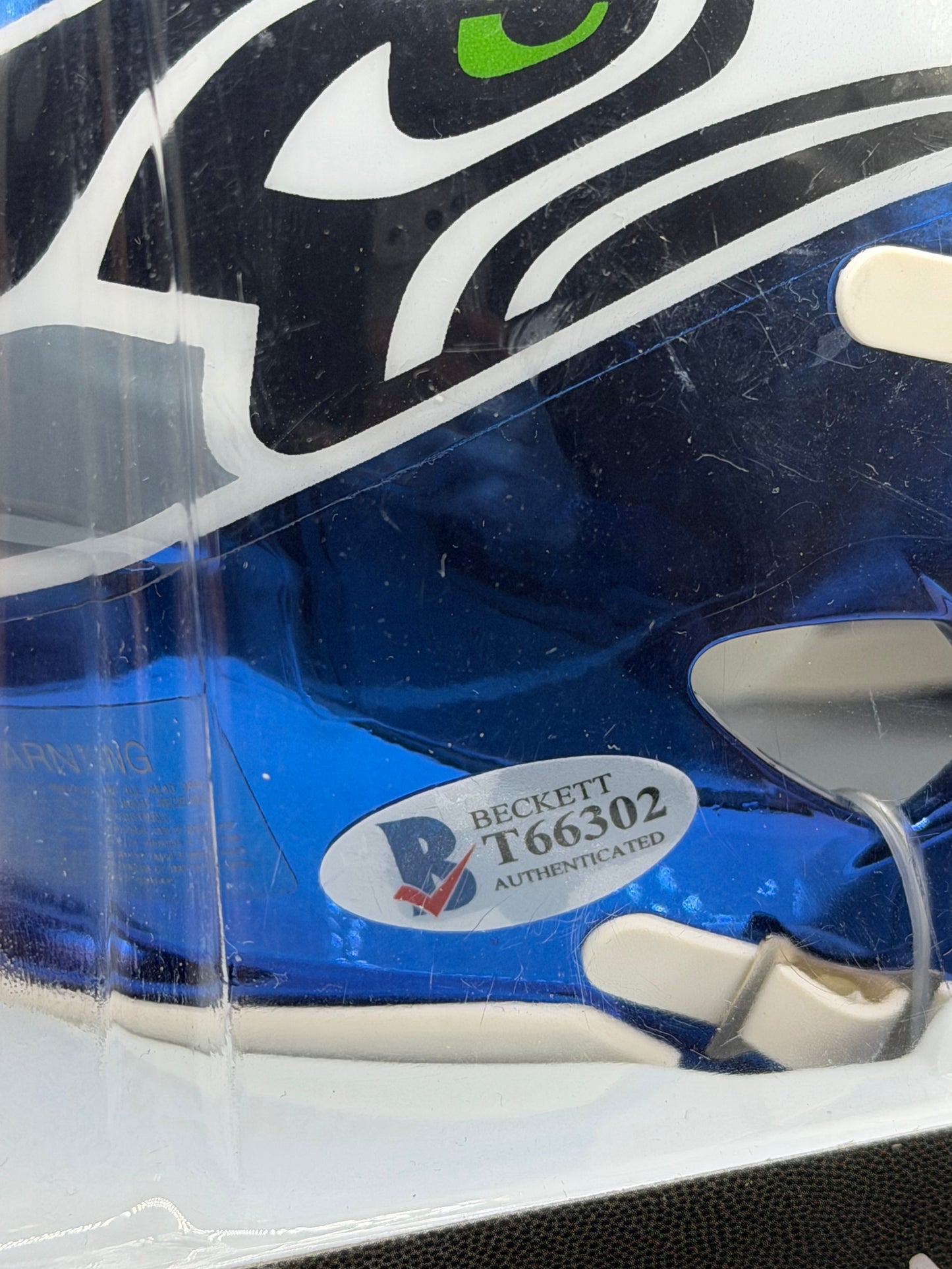 Steve Largent Signed Mini Riddell Helmet (Chrome Alternate) "HOF 95" Inscribed Beckett COA