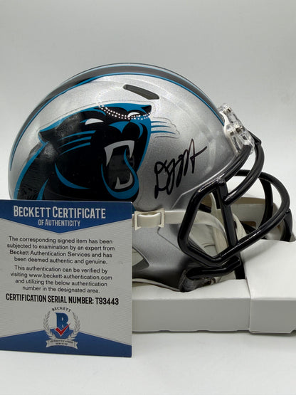 DJ Moore Signed Mini Riddell Helmet (Speed) Beckett COA