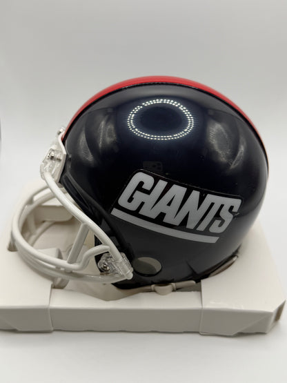 Mark Bavaro Signed Mini Riddell Helmet JSA COA