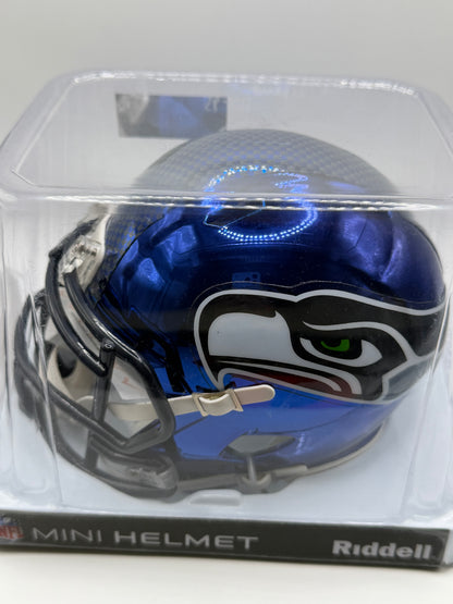 Steve Largent Signed Mini Riddell Helmet (Chrome Alternate) "HOF 95" Inscribed Beckett COA