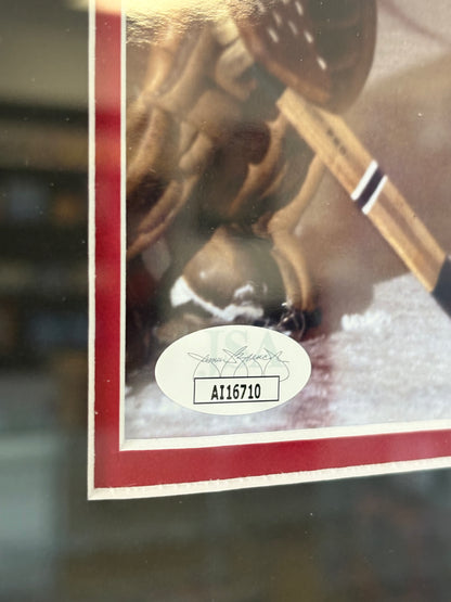 Jean Beliveau & Yvon Cournoyer Signed Autographed Framed JSA COA