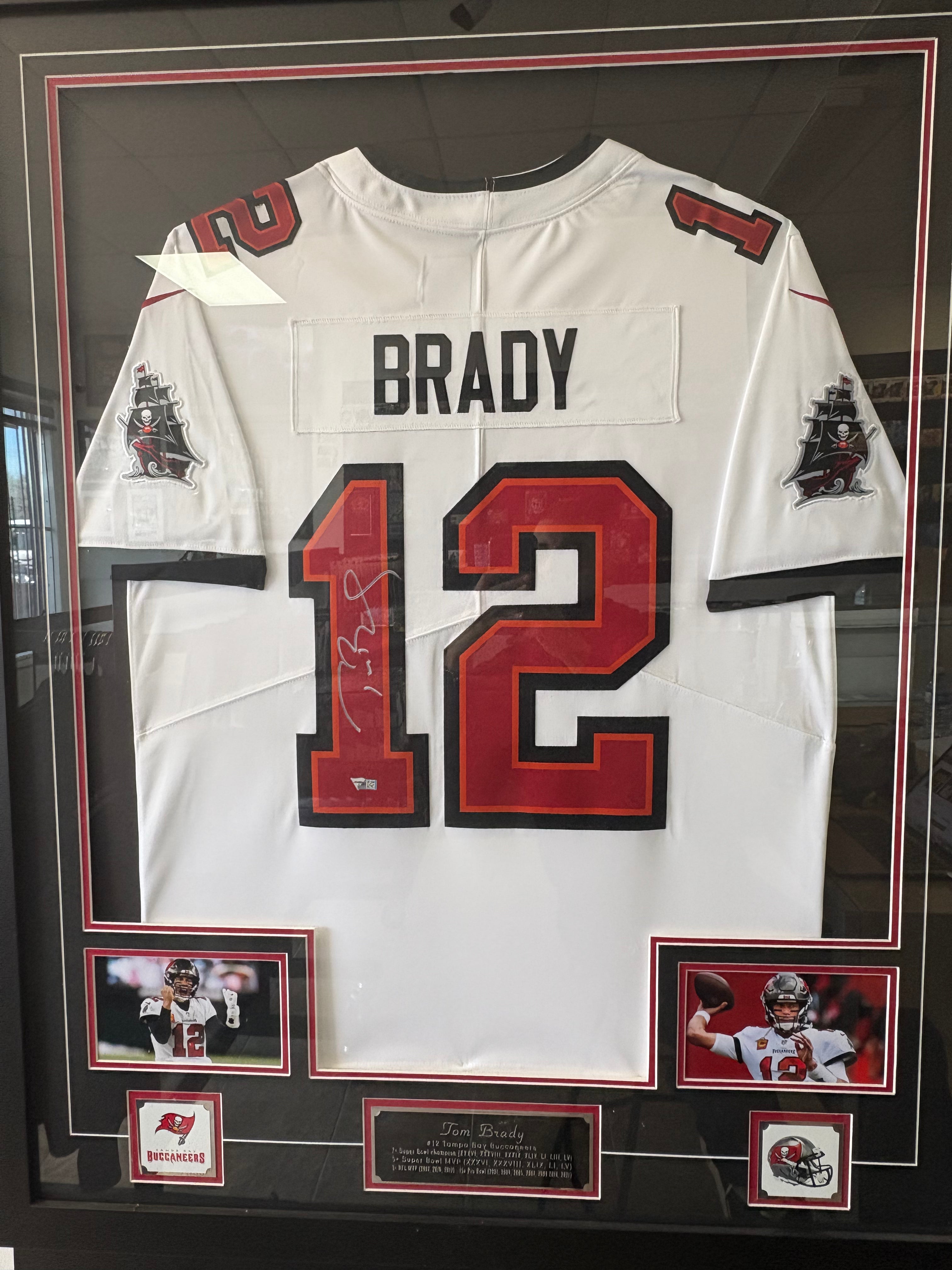 Tom Brady Tampa Bay Buccaneers Signed Jersey Autographed Framed Fanatics COA