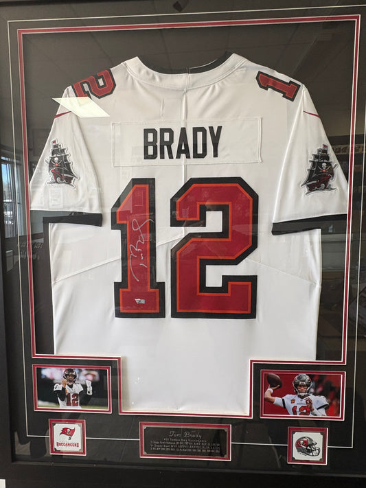 Tom Brady Tampa Bay Buccaneers Signed Jersey Autographed Framed Fanatics COA