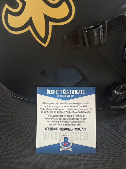 Drew Brees Signed New Orleans Saints Full Size Riddell Speed Replica Helmet Beckett COA