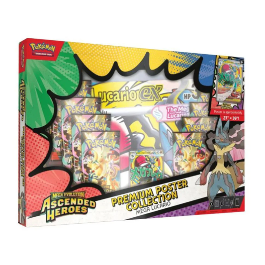 Pokémon TCG: Mega Evolution - Ascended Heroes Premium Poster Collection - Mega Lucario or Mega Gardevoir