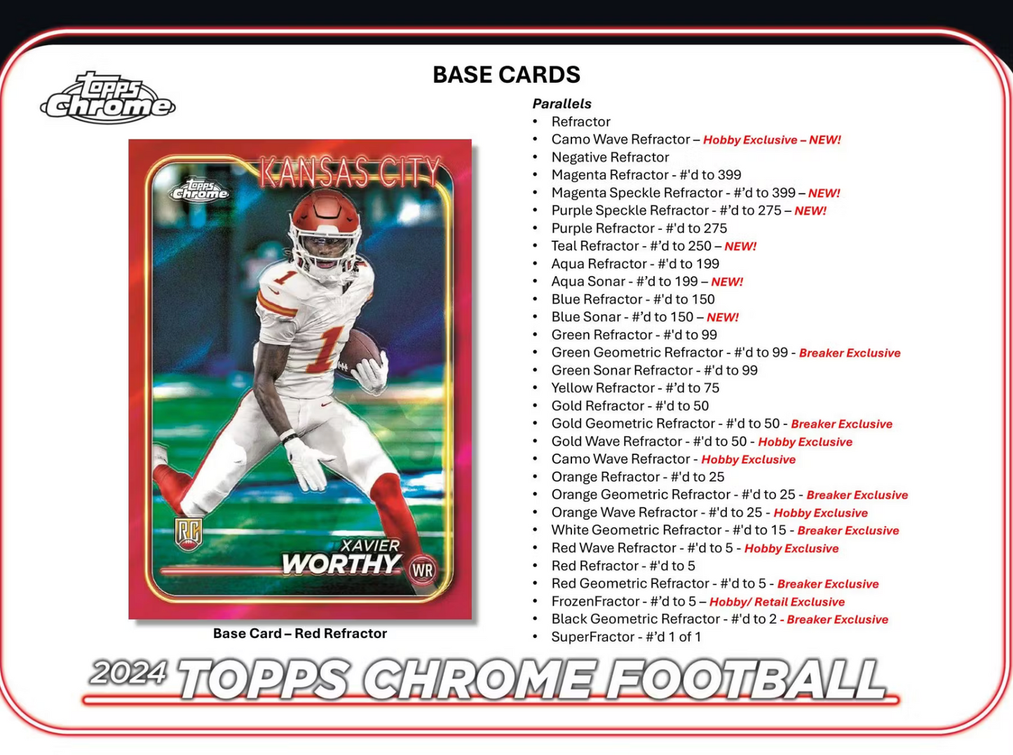 2024 Topps Chrome Football Hobby Box