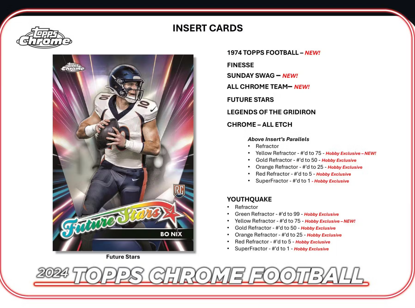 2024 Topps Chrome Football Hobby Box