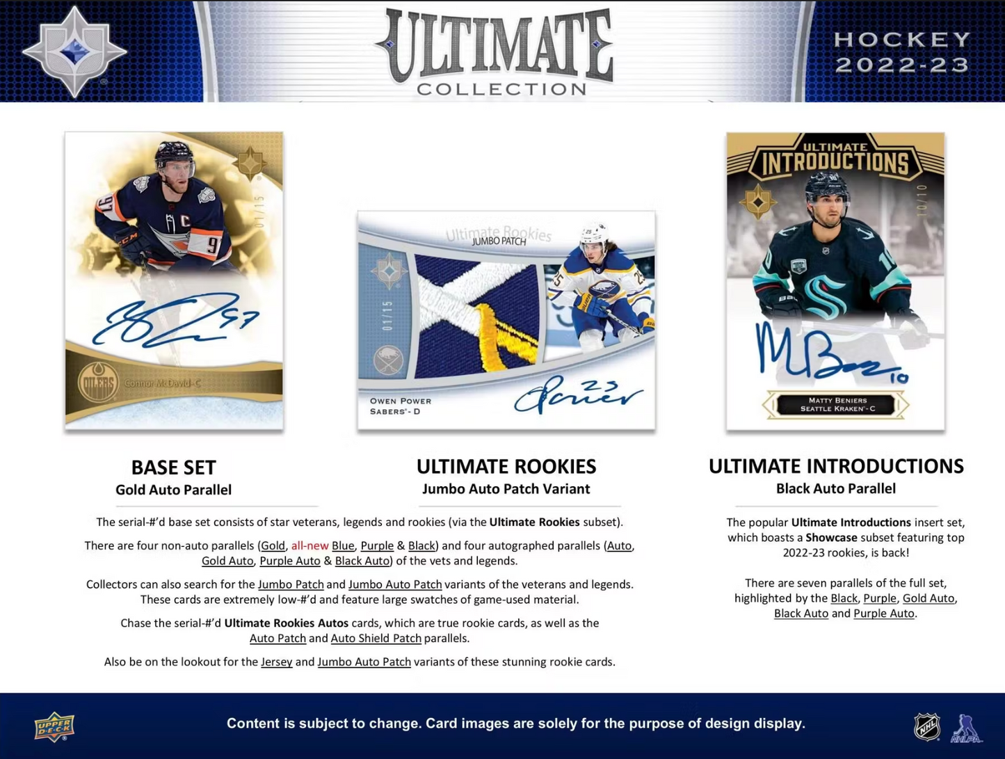 2022-23 Upper Deck Ultimate Collection Hockey Hobby Box