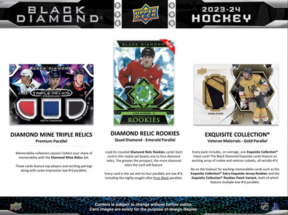 2023-24 Upper Deck Black Diamond Hockey Hobby Box