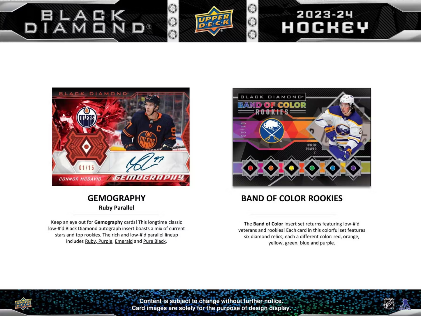 2023-24 Upper Deck Black Diamond Hockey Hobby Box