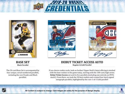 2019-20 Upper Deck Credentials Hobby Box