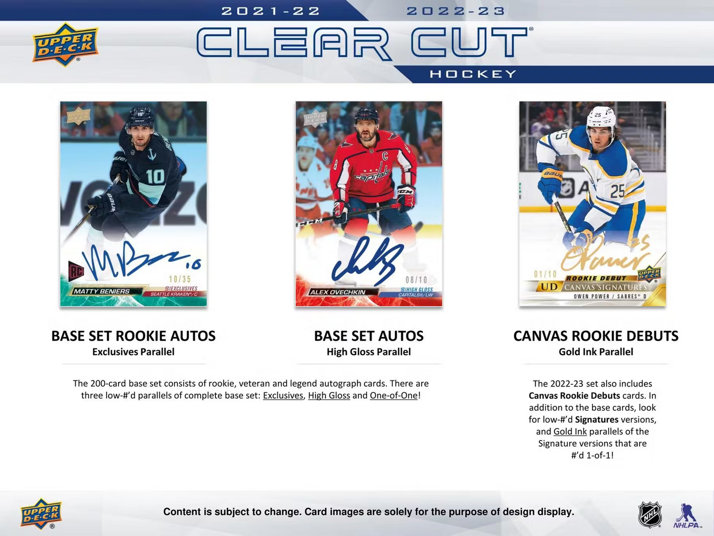 2022-23 Upper Deck Clear Cut Hockey Hobby Box