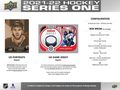 2021-22 Upper Deck Series 1 Hockey Hobby Box