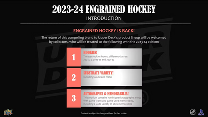 2023-24 Upper Deck Engrained Hockey Hobby Box